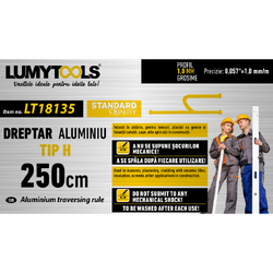 LUMYTOOLS Dreptar al. tip H 250cm LT18135 Lumy