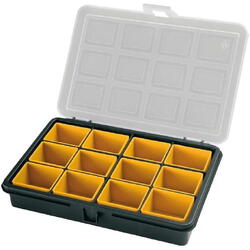Cutie depozitare cu separatoare galben cu gri 180x128x32mm Art.3200V