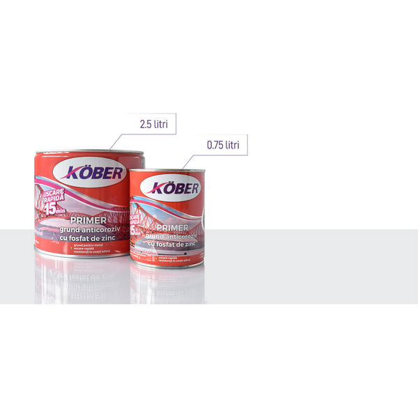 Grund anticoroziv rosu oxid primer G5173-2 2.5 l Kober