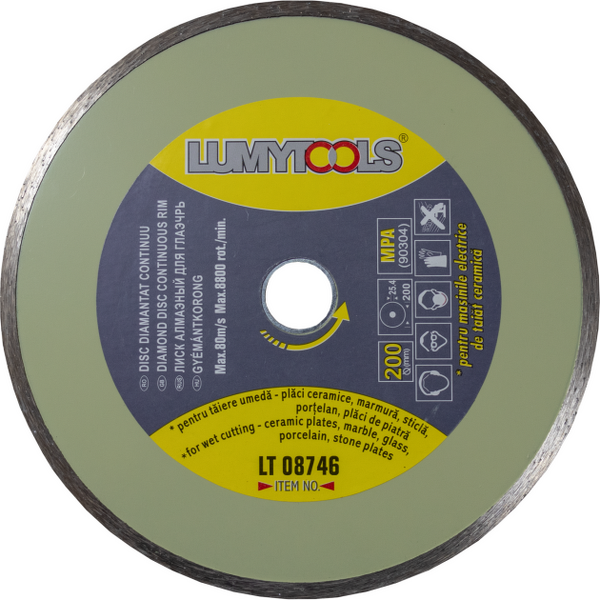 LUMYTOOLS Disc diamantat continuu 200x25.4x2.5mm LT08746 Lumy
