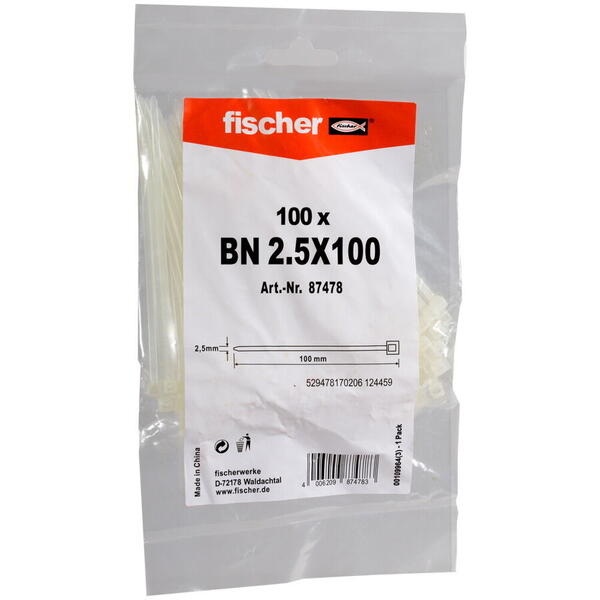 Fischer Colier cablu 2.5x100 100b/pac 87488 Profix