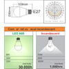 Bec led E27 12W 220V A60 1080lm lumina rece  6509A Spin