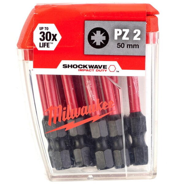 Milwaukee Bit shockwave PZ2 50 mm - 10 pc 4932430866
