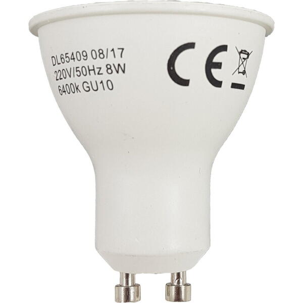 DeLight Bec led GU10 8W lumina calda 65407 Spin