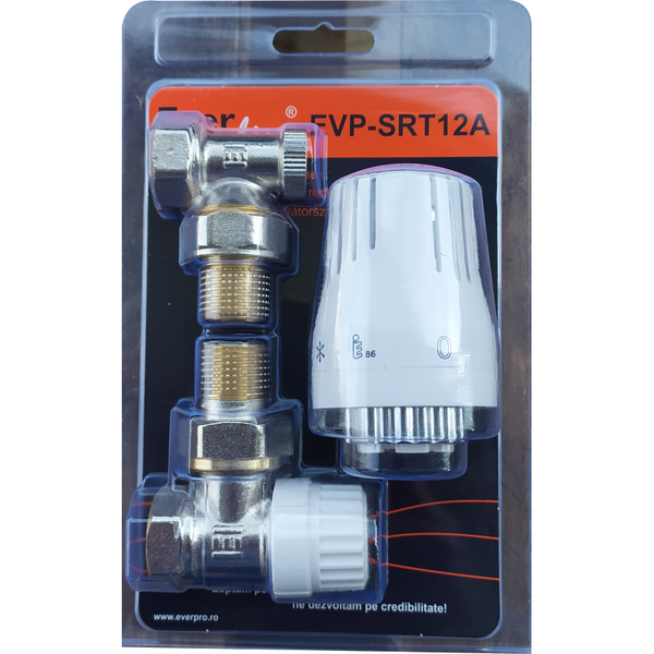 Set termostatic ptr radiator 1/2" EVP-SRT12A Everpro
