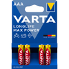 Baterie alkaline LR03 AAA 4buc/set longlife max power 1404 Varta