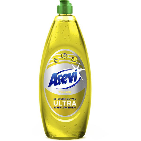 Detergent vase concentrat galben 650 ml Asevi