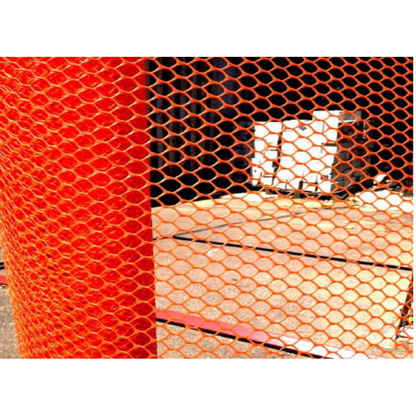 INOVECO Plasa avertizare lucrari hexagonal orange 1.2m