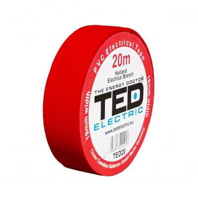 TED Electric Banda izolatoare 19mmx20m rosie