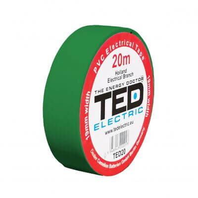 TED Electric BANDA IZOLATOARE 19MMX20M VERDE GLOB
