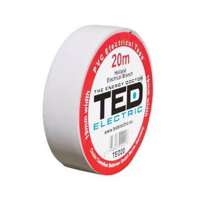 TED Electric BANDA IZOLATOARE 19MMX20M ALBA GLOB