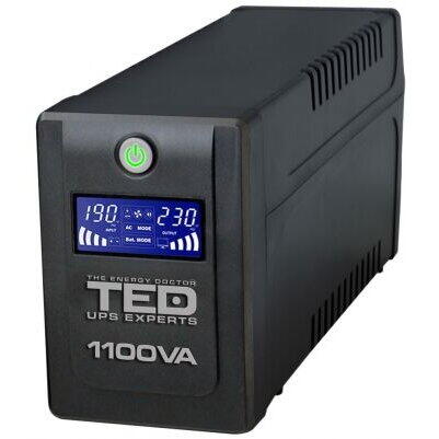 TED Electric UPS 1100VA/600W LCD CU STABILIZATOR 4 IESIRI SUKO+TAXA TIMBRU INCLUSA 4.90LEI GLOB