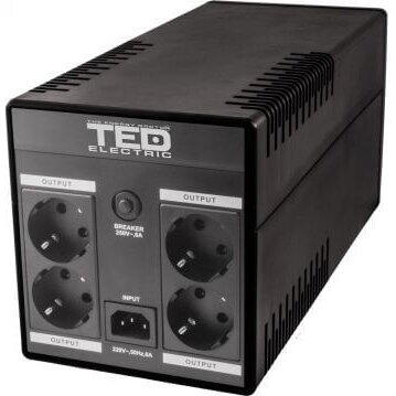 TED Electric UPS 1100VA/600W LCD CU STABILIZATOR 4 IESIRI SUKO+TAXA TIMBRU INCLUSA 4.90LEI GLOB