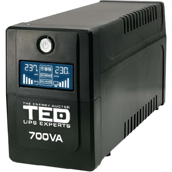 TED Electric Ups 700VA/400w LCD cu stabilizator 2 iesiri suko