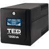 TED Electric Ups 1300VA/750w LCD cu stabilizator 4 iesiri suko