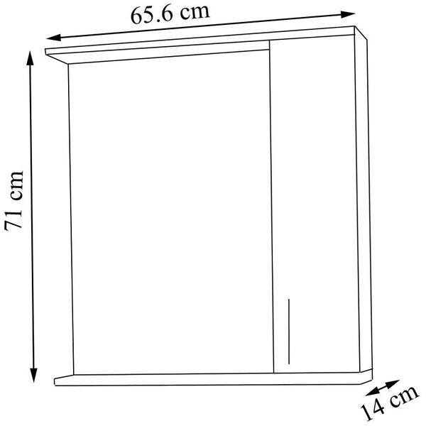 Oglinda 65cm alba S020 17115 Badenmob