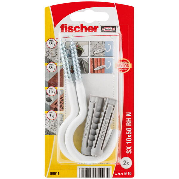 Fischer Carlig metal cu diblu nylon 90911 SX 10x50hnk Profix