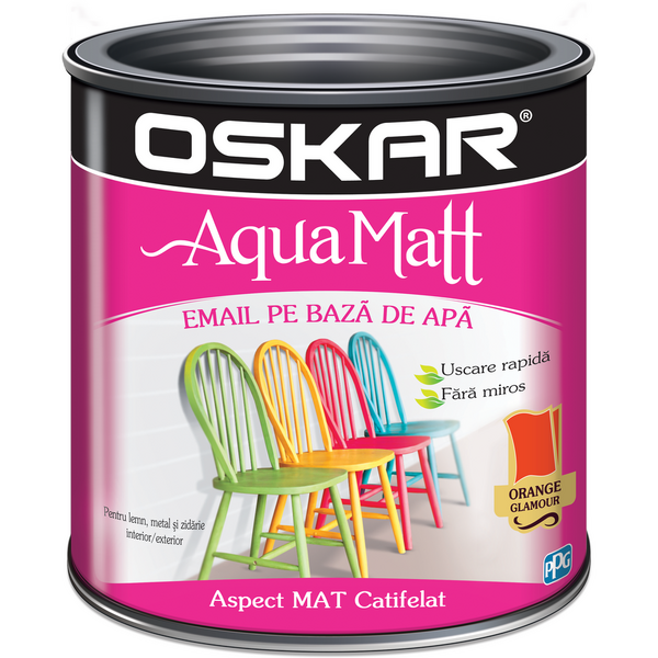 Email aqua matt orange glamour 0.6l Oskar