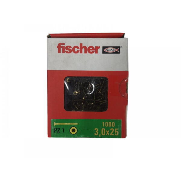 Fischer Surub ptr lemn FPF-SZ 3x25 YZF 1000buc/cutie 653047 Profix