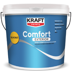 Vopsea lavabila exterior comfort alb 2.5l Kraft