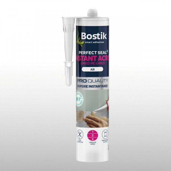 Bostik Silicon acryl instant umed pe umed alb 300ml perfect Seal