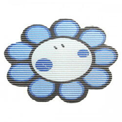 Decupaj PVC smiley flower-albastru 159054