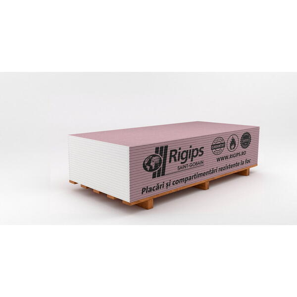 RIGIPS ROMANIA Placa gips carton ignifuga RF 2600x1200x12.5mm (3.12mp/buc) Rigips