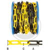 Lant plastic bariera galben/negru 106101 060PGN Euro Narcis