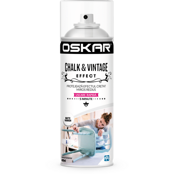Spray chlak&vintage effect matte varnish 400ml Oskar