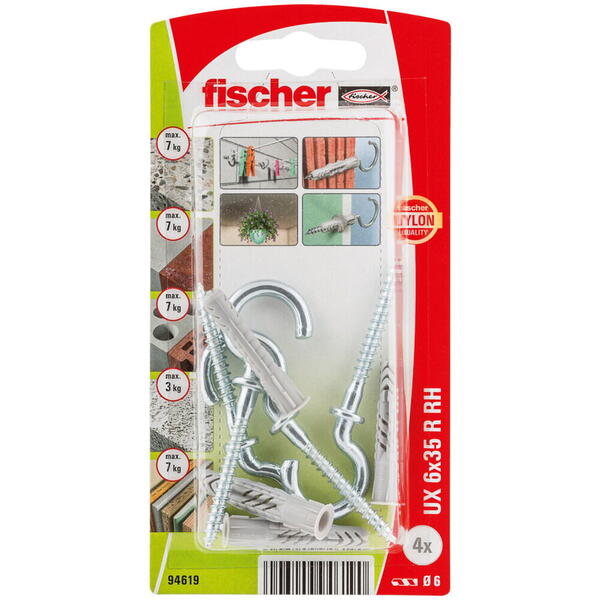 Fischer Surub metal cu diblu 94619 UX 6x35RHK Profix