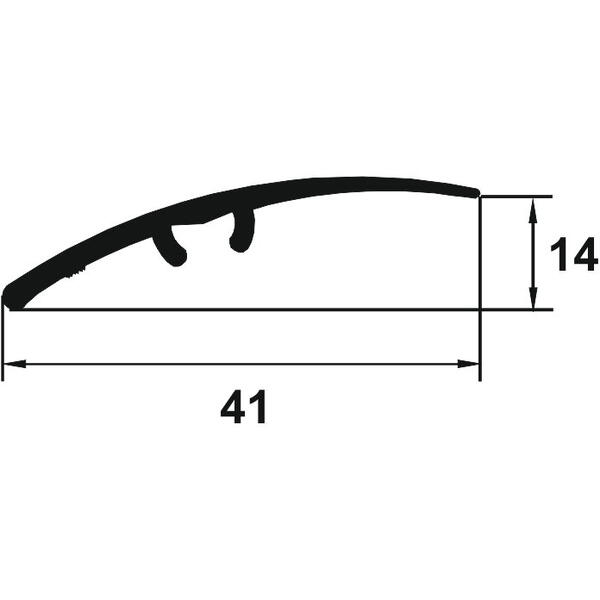Prolux Trecere al&folio cu srb. ascunse mahon PLF419.41 l=40mm l=0.90m