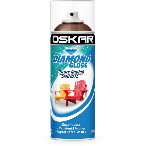 Spray diamond gloss maro deschis ral 8003 400ml Oskar