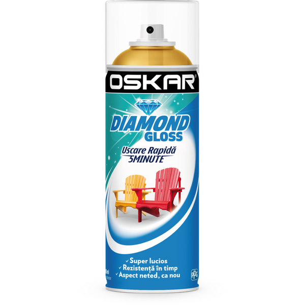 Spray diamond gloss galben solar ral 1023 400ml Oskar