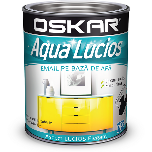 Email aqua lucios negru accent Oskar 0.6l