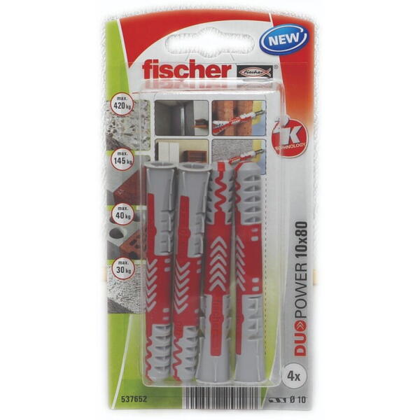 Fischer Diblu nylon duopower K NV 10x80 537652 Profix