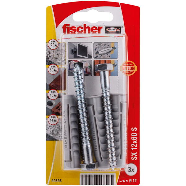 Fischer Diblu nylon cu surub 90896 SX12X60SK Profix