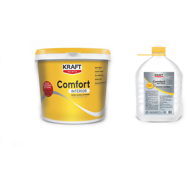 Vopsea lavabila interior comfort 15l a Kraft