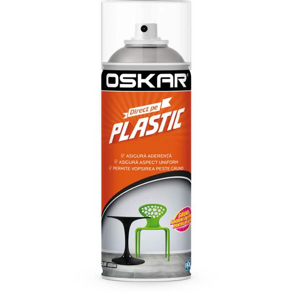 Spray direct pe plastic incolor 400ml Oskar