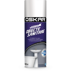 Spray direct pe obiecte sanitare alb 400ml Oskar