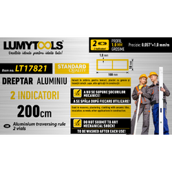 LUMYTOOLS DREPTAR AL. 200CM 2 IND. LT17821 LUMY