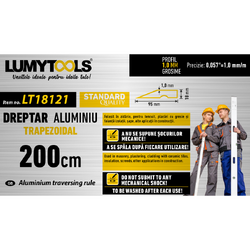 Dreptar trapezoidal 200cm LT18121 Lumy
