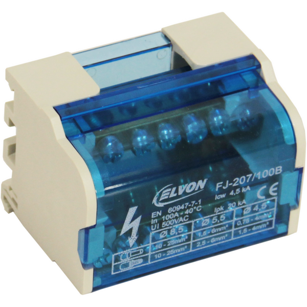 Distribuitor 2p 1 in 6 out 500v 100A 42711 Elvon