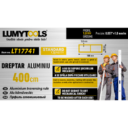 Dreptar aluminiu 400cm LT17741 Lumy
