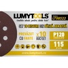 LUMYTOOLS Set 10 discuri din panza abraziva cu gauri 115mm P120 LT08522 Lumy