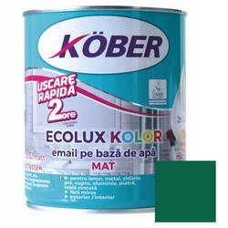 Vopsea ecolux verde mat ral 6016 826016M 0.6l Kober