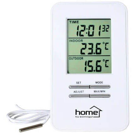 Termometru interior-exterior cu ceas cu fir HC12 Home