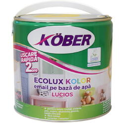 Vopsea ecolux negru V82900L 2.5l Kober