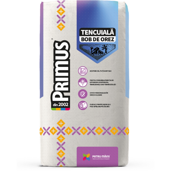 Primus Tencuiala decorativa bob de orez 25kg/sac