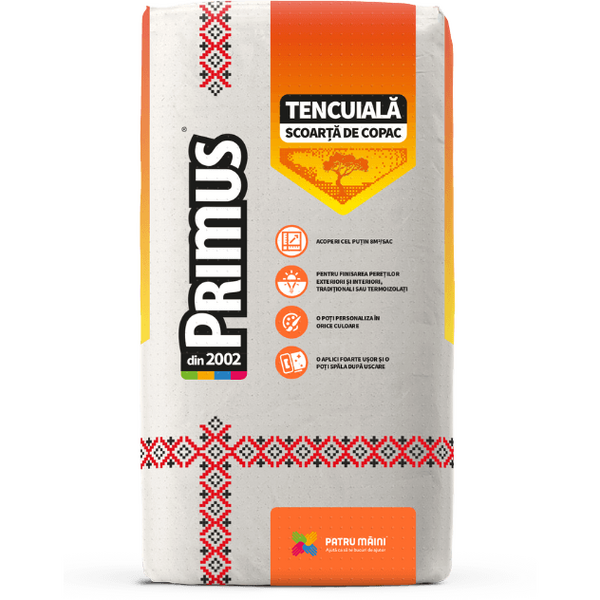 Primus Tencuiala decorativa duo scoarta de copac 25kg/sac