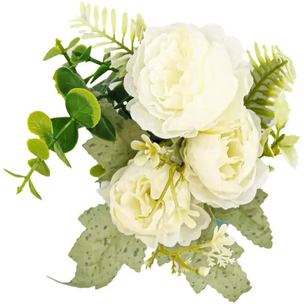 Vaza rotunda cu flori albe- white 2076 Ella Home